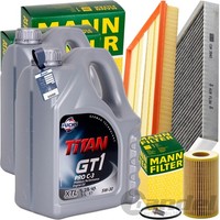 Mann INSPEKTIONSPAKET+10L Fuchs 5W-30 MotorÖL Passend FüR Mercedes Vito W639 Cdi