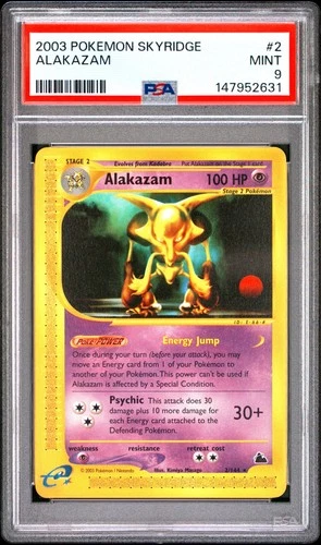 2003 POKEMON SKYRIDGE #2 ALAKAZAM PSA 9