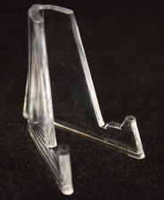 10 DISPLAY STANDS EASEL for Coins Small Knives Challenge Holders CLEAR ACRYLIC