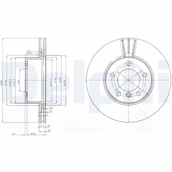 2X Delphi Bremsscheibe BG3998C FüR Bmw Z4 E82 E81 E92 E90 E93 E88 E87 E91 3Er-image