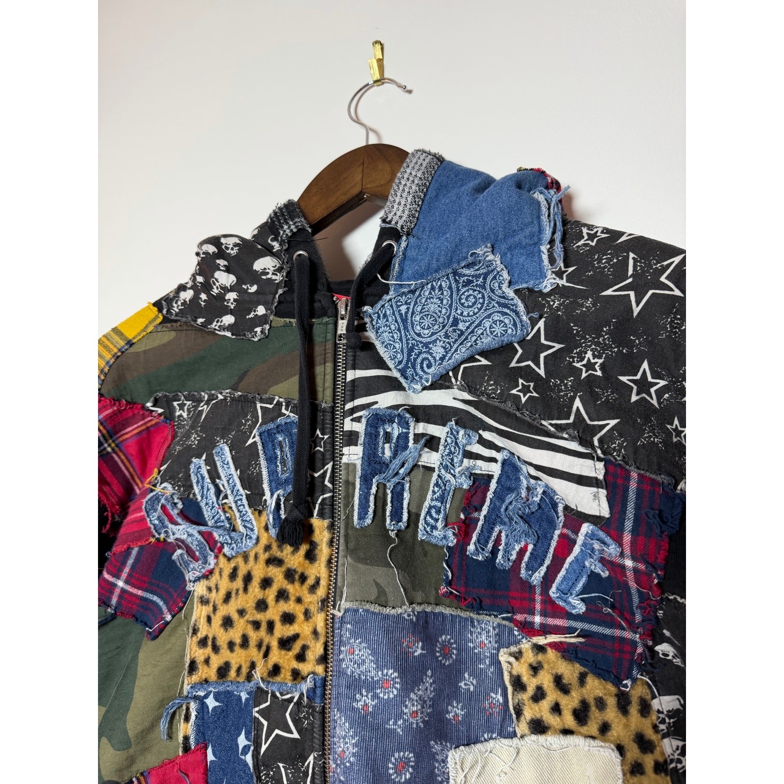 Supreme patchwork zip up jacket - image 3