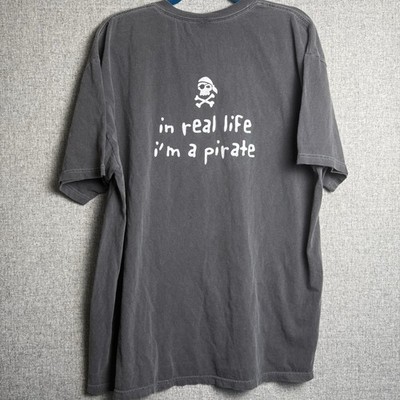 Vintage Y2K Neptune Beach Florida Tourist Tee  XL/XXL In Real Life I'm A Pirate