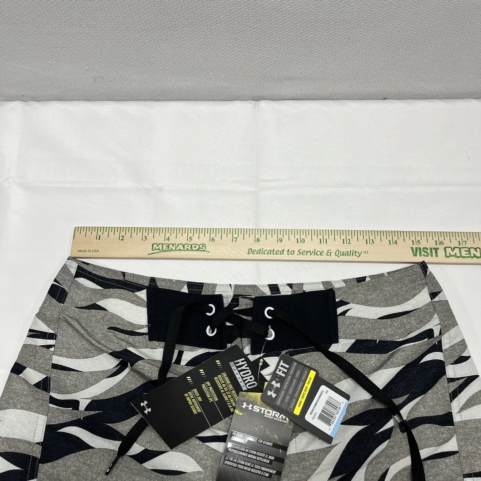 NUEVO CON ETIQUETAS UNDER ARMOUR STORM HYDRO SHORTS BOARD SHORTS PARA HOMBRE TALLA 31 X 10” GRIS CAMUFLAJE Foto 4 de 4