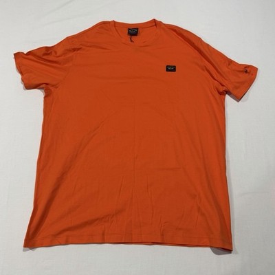 Paul & Shark Yachting T-Shirt Mens XL Orange NWOT Luxury Cotton Short Sleeve