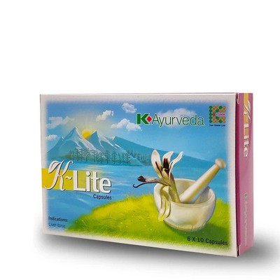 K AYURVEDA  K-Lite  60  Capsuels PACK LONG EXPIRY