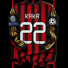 Camiseta local AC Milan 2013/14 Ricardo KakA #22 roja negra para hombre