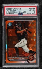2022 Bowman Sapphire Chrome Prospects Orange 18/50 Luis Matos #BCP-55 PSA 8 3hd