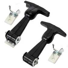 Rubber Hood Latch -2 Pack Elastic Rubber Flexible T-Handle Hasp Draw Latches-...