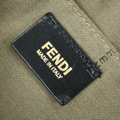 【美品】フェイズ2 15ポンド Fendi Black Canvas Zucchino Floral Forever Handbag 8BL06 8/HQG 128