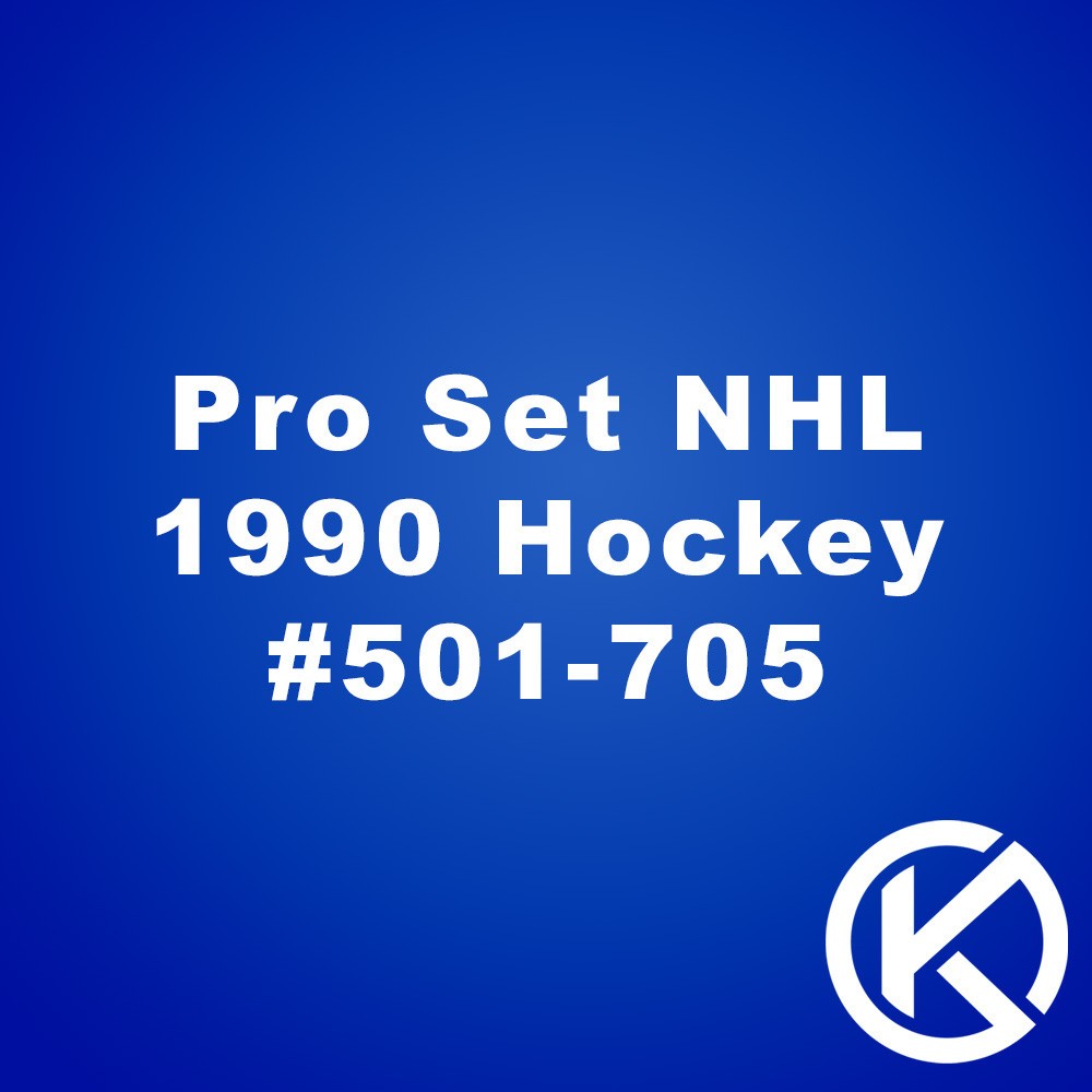 1990 Pro Set NHL Hockey 501-705 Singles Qty Discount and Free Shipping!