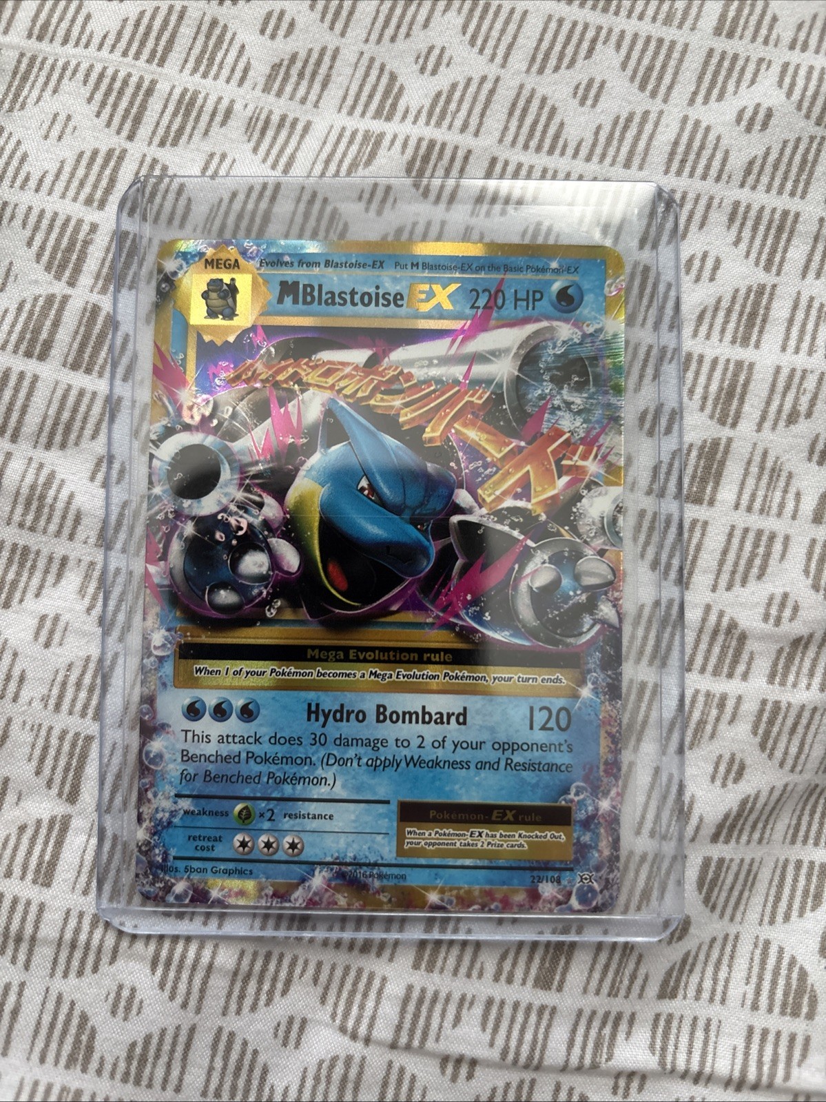 Pokémon TCG Mega-Blastoise EX XY Evolutions Holo Rare Card 22/108 NM