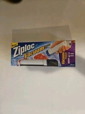 Ziploc Vacuum Starter Kit Hand Pump With 3 Freezer Quart Bags Discontinued New