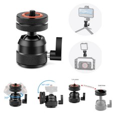 1X Mini Tripod Ball Head Cold Shoe with 1/4 Screw Mount For Camera Phone Holder