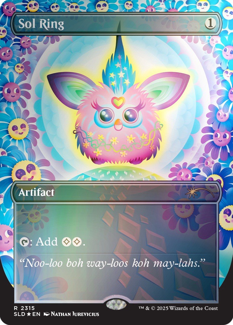 🌟 Sol Ring (CONFETTI 🎉 Foil) Furby DOO-AY NOO-LAH Secret Lair