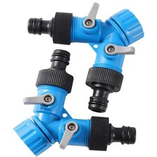 Hose Pipe Valve Splitter Connector Adaptor 3/4 Y-shaped Garden Tap 2 Way