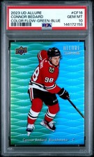 2023 UD ALLURE COLOR FLOW GREEN-BLUE #CF16 CONNOR BEDARD PSA 10