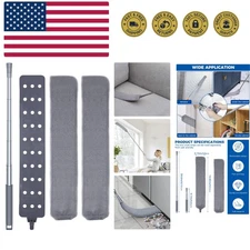 Retractable Gap Dust Cleaner Cleaning Tools with 2 Microfiber Dusting Cloths ...