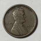 US Coin - 1909P vdb Wheat Penny - Fine Grade