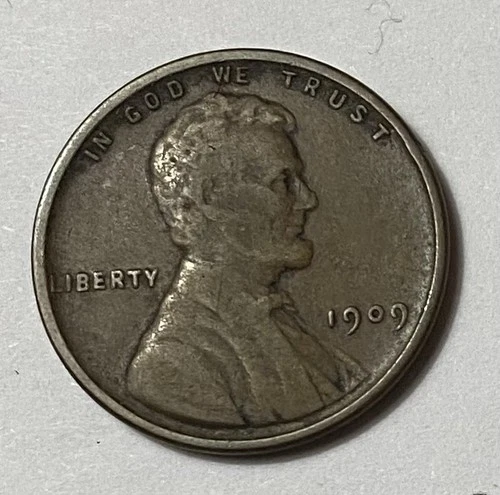 US Coin - 1909P vdb Wheat Penny - Fine Grade