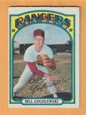 Bill Gogolewski Texas Rangers AUTO Signed 1972 Topps Oshkosh Wisconsin