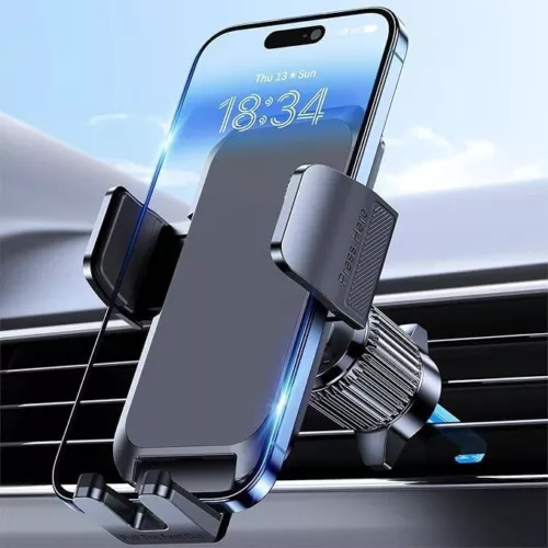 Soporte para teléfono de coche, súper estable, con ventilación de aire y clip.