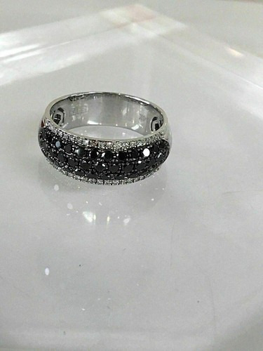 2CT Round Cut Lab Created Black Diamond Wedding Band Ring 14K White Gold Finish - Picture 6 of 6