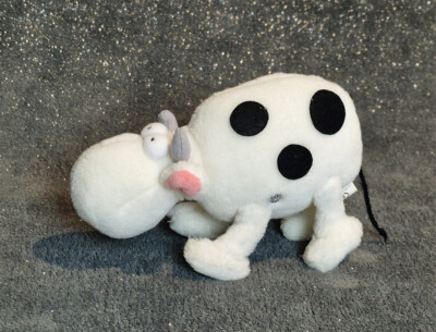 Heye-Kuh, Guillermo Mordillo, ca. 19 cm , weiß, Beine lassen sich verbiegen