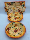 ONEIDA  SUNSET BOUQUET  LARGE PLATTER & 2 SERVING BOWLS   VGC