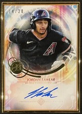 JORDAN LAWLAR 2022 Bowman Transcendent Gold Framed AUTO #/20