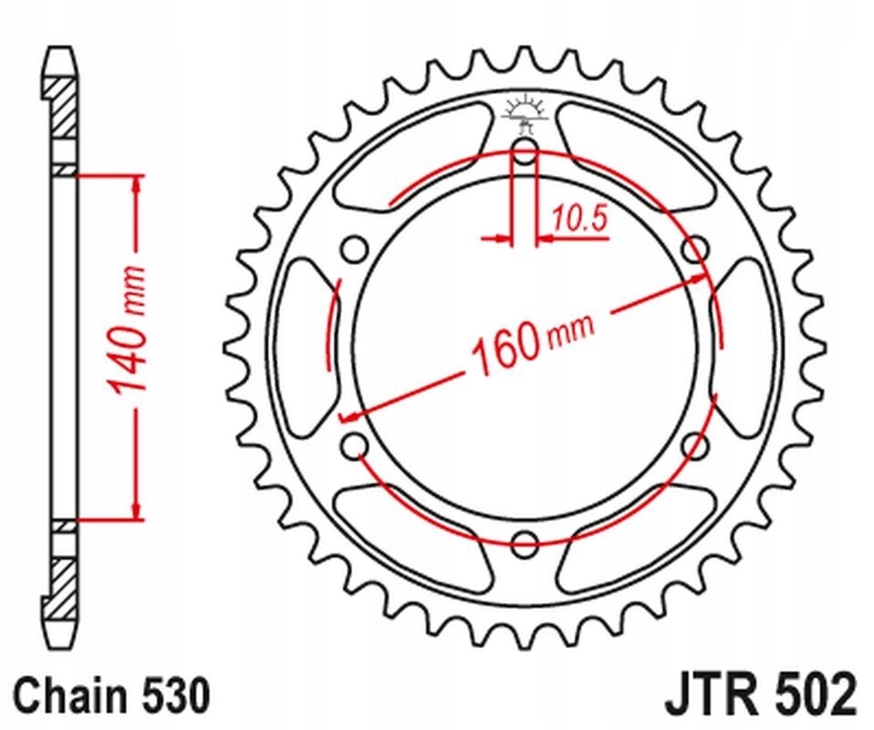 PIGNON ARRIÈRE JT 502 46 pour restaurer votre Kawasaki ZZR1100 en voyage ou balade