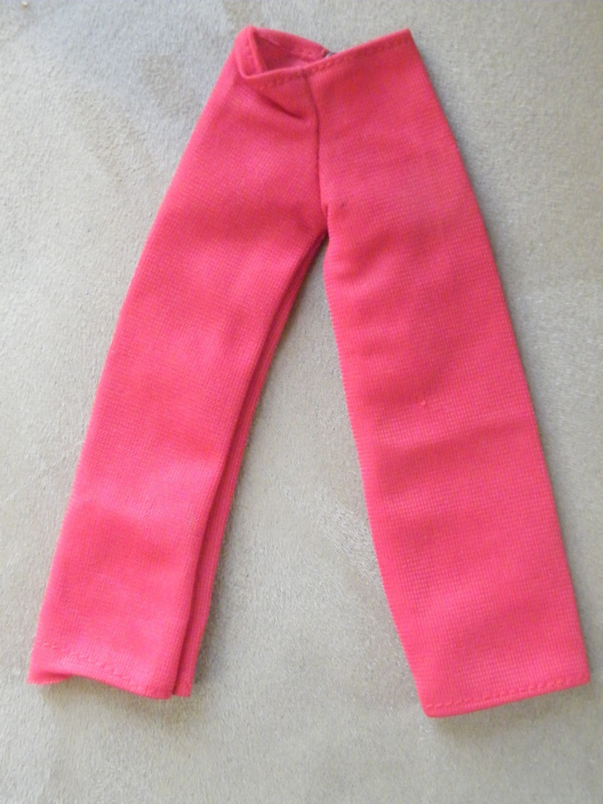 VINTAGE Barbie Fashion Doll CLONE Clothes:  RED Wide Leg PANTS Snap FREE SHIP