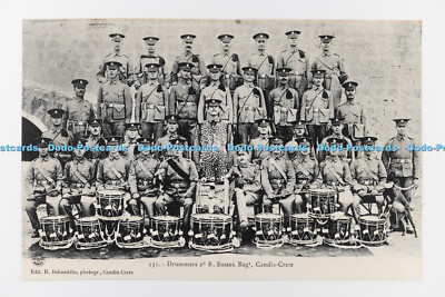R707398 Drummers 2nd R. Sussex Regt. Candia Crete. R. Behaeddin