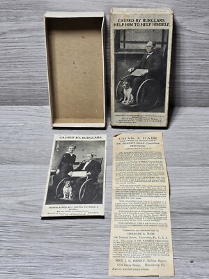 1915 Dr. Baker's Medicated Peroxide Toilet Soap EMPTY Original Box w/ Pamphlets