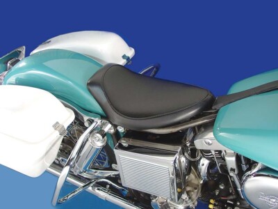 V-Twin 47-0599 Vinyl Frame Mount Solo Seat Black Harley FX FL 65-84