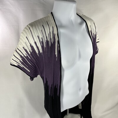 EASY WEAR BY CHICOS WOMENS SIZE 0 OPEN FRONT TOP NWT NEW ZIG ZAG
