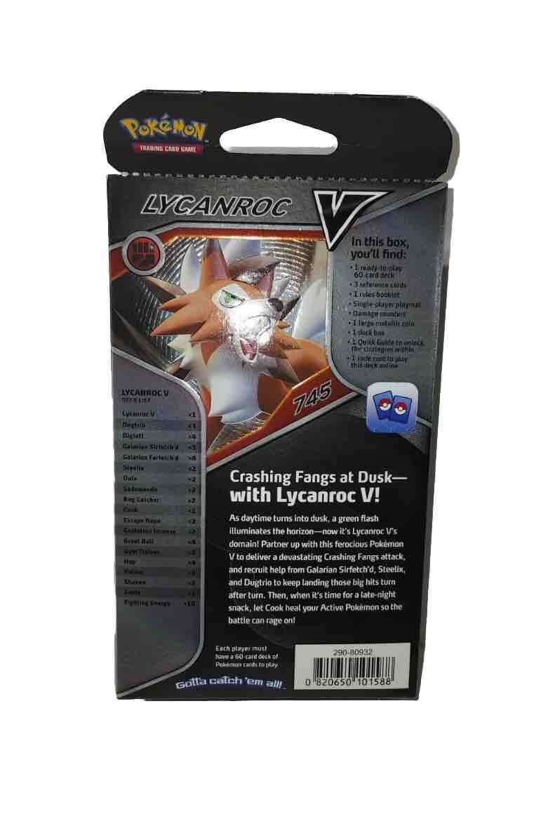 Pokemon Trading Card Game Lycanroc V Battle Deck Sealed 60 Card