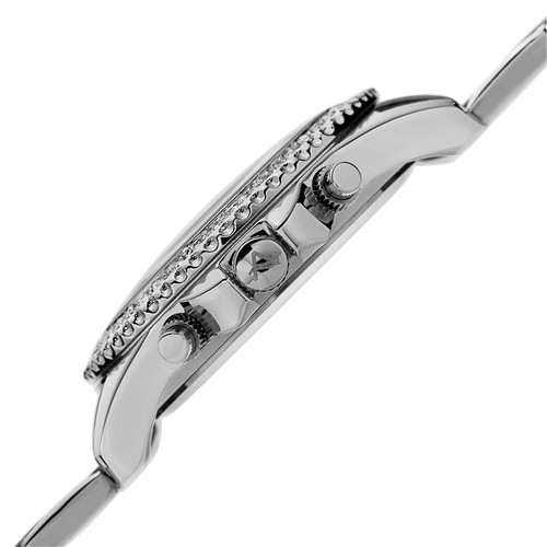 Women's August Steiner AS8136SSPU Two Time Zone Genuine Diamond Bracelet Watch - Picture 3 of 4