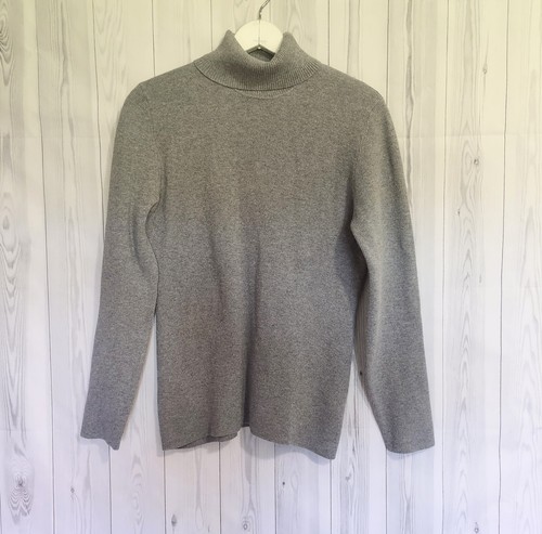 Orvis Womens Gray Turtleneck Sweater 
