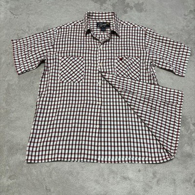 Rare 90S Old Stussy Short Sleeve Check Shirt Embroidered Logo 