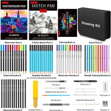 Art Kit, 76 Pieces Pro Art Supplies For Adults Kids Drawing Sketching Art Set
