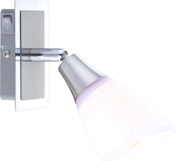 Wandleuchte Wandstrahler Spot Beweglich Chrom Satiniert Lampe Beleuchtung-image