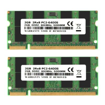 4GB Kit 2x2GB DDR2 800MHz PC2-6400S 200Pin 2Rx8 SODIMM Laptop Arbeitsspeicher