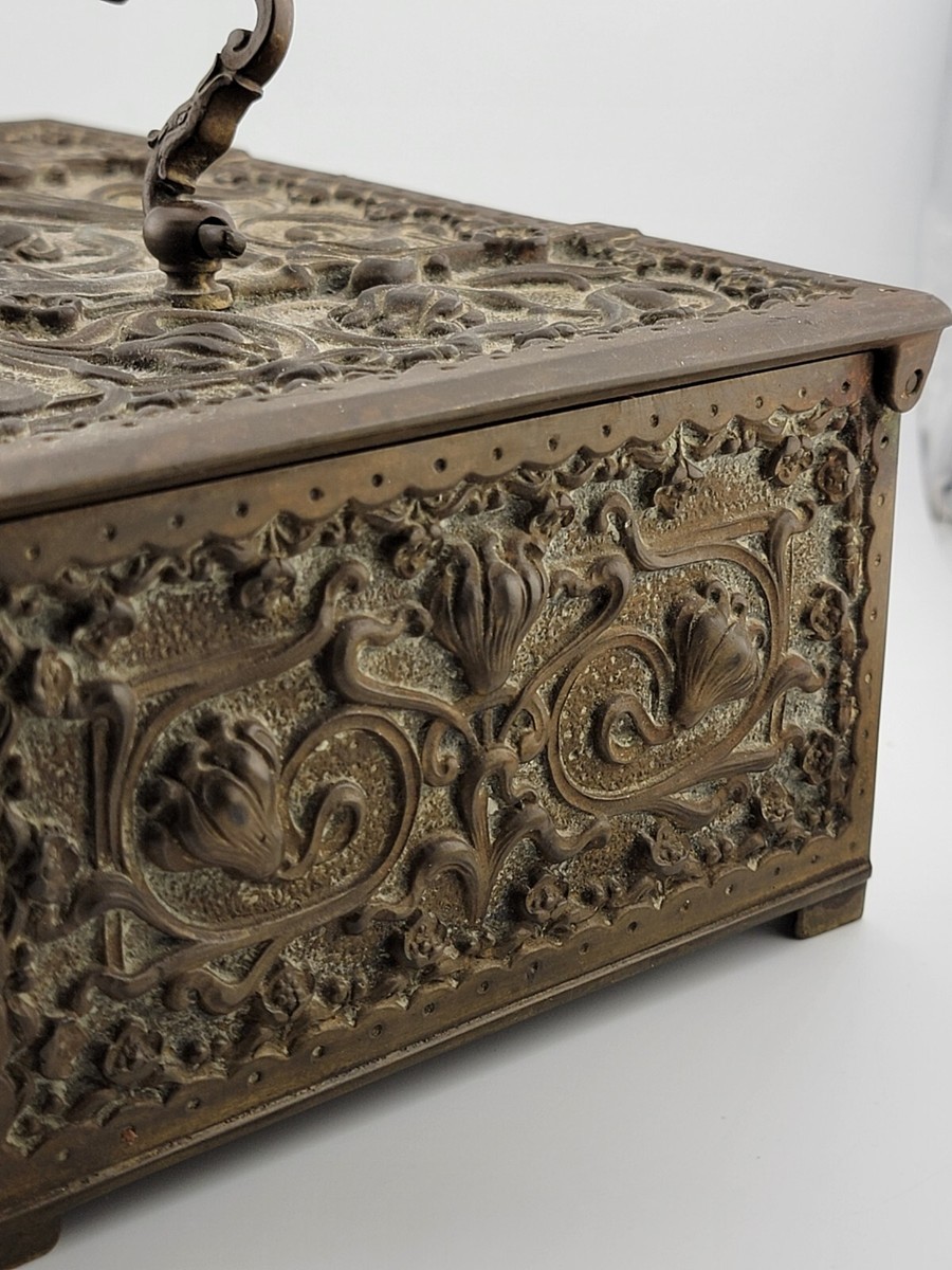 Antique Victorian Renaissance 1880 German Brass Repousse Jewelry