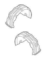 Inner Fender Liner Guard Right & Left Optima 2016-2017-2018 OEM Kia Set of 2 Pcs