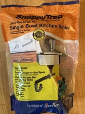 SNAPPYTRAP 1-1/2" All In One Drain Kit for Single Bowl Kitchen Bar Utility Sinks