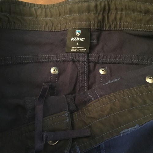Kuhl Free Range Hiking Pants Women's SIze 4 Navy Blue Capri Cotton Blend EUC - Picture 2 of 5