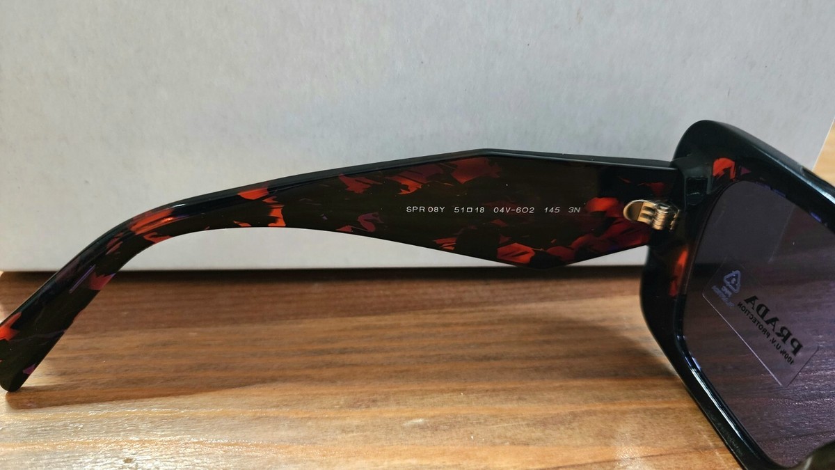 New AUTH PRADA PR 08YS Sunglasses VIOLET HAVANA  display picture 2