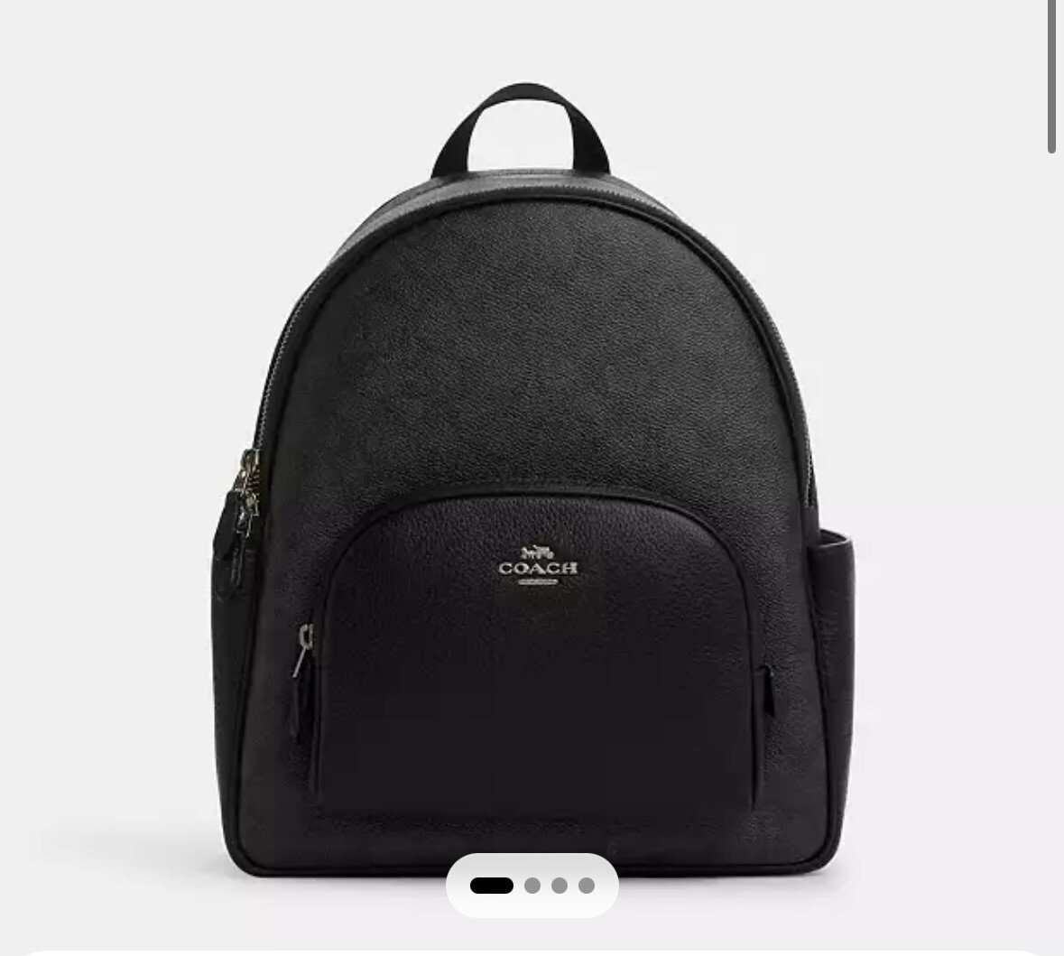 Coach Court Backpack in Signature Canvas. Graphite Black Leather