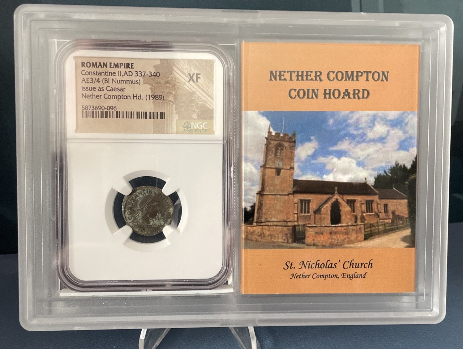 Constantine II Roman Empire BI Nummus AE3/4 NGC XF Ancient Nether Compton Hoard