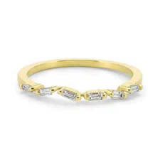 Baguette Diamond Wedding Ring - 14k Gold Ring - Promise Ring - Simple Gold Ring 